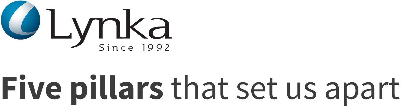 Image with text - Lynka Five pillars that set us apart